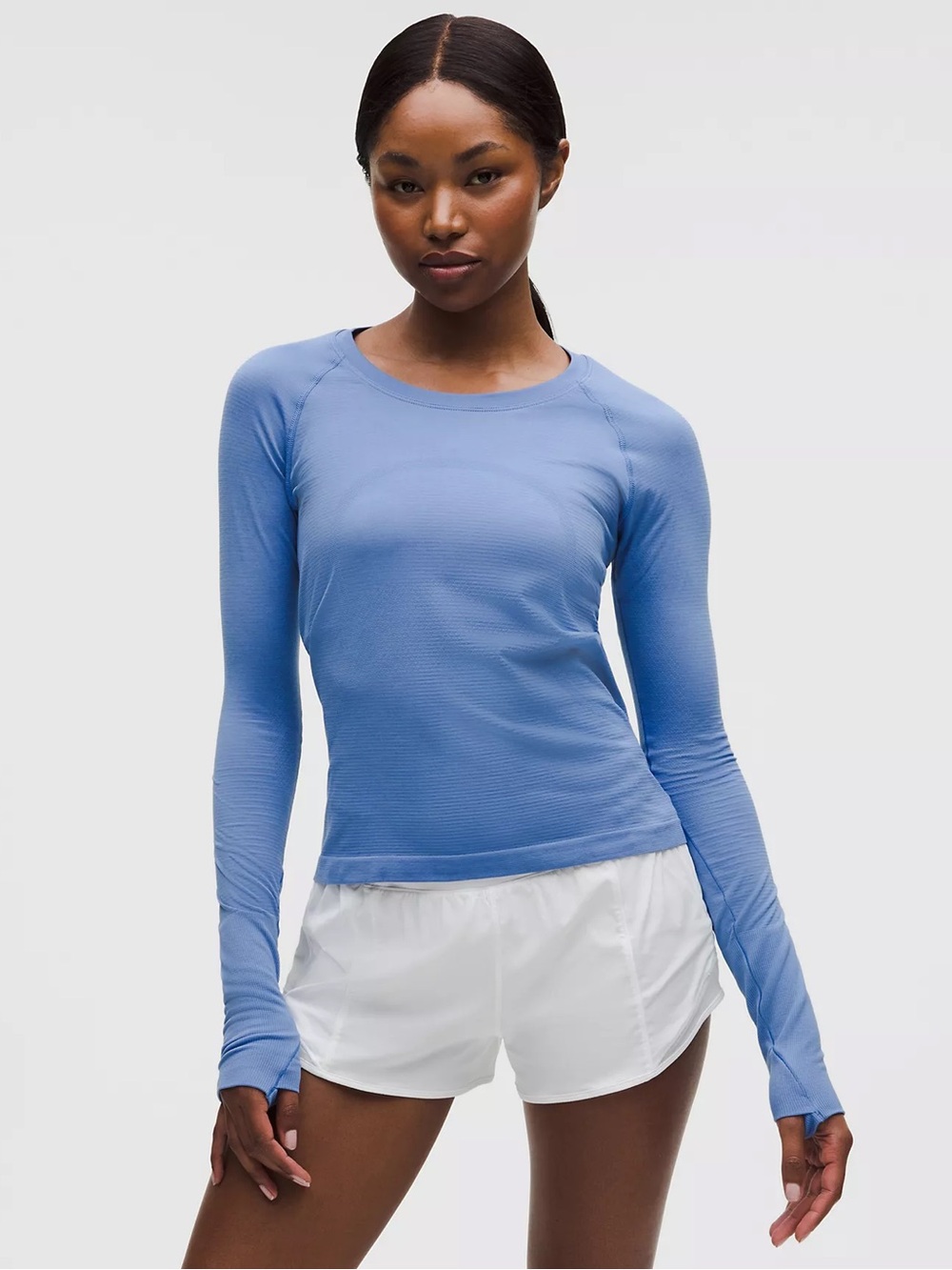 Lululemon Prep Blue Swiftly Tech 2.0 Waist Length Athletic Long-Sleeve T-Shirt 4
